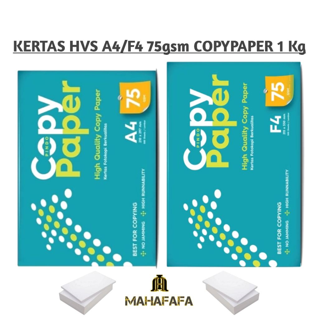 A4/F4 75GSM HVS PAPER 1 KG COPY PAPER