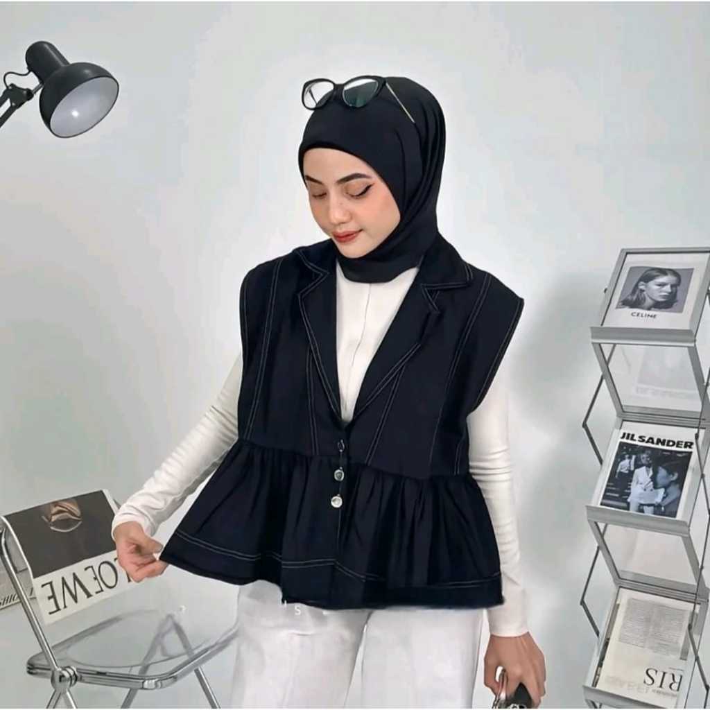 OVERSIZE VEST JACKET / กางเกงยีนส์ DENIM ผู้หญิง VEST / กางเกงยีนส์สไตล์วินเทจของผู้หญิง VEST / GEO 