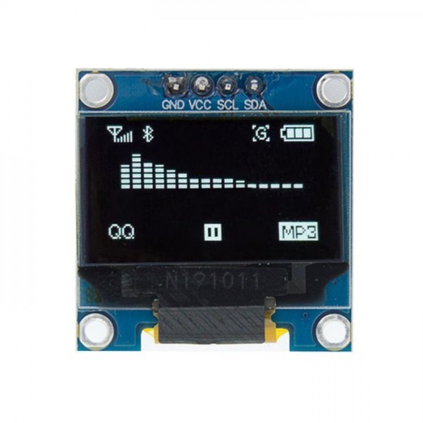 จอแสดงผล LCD OLED 0.96 นิ้ว 128x64 สีขาว I2C
