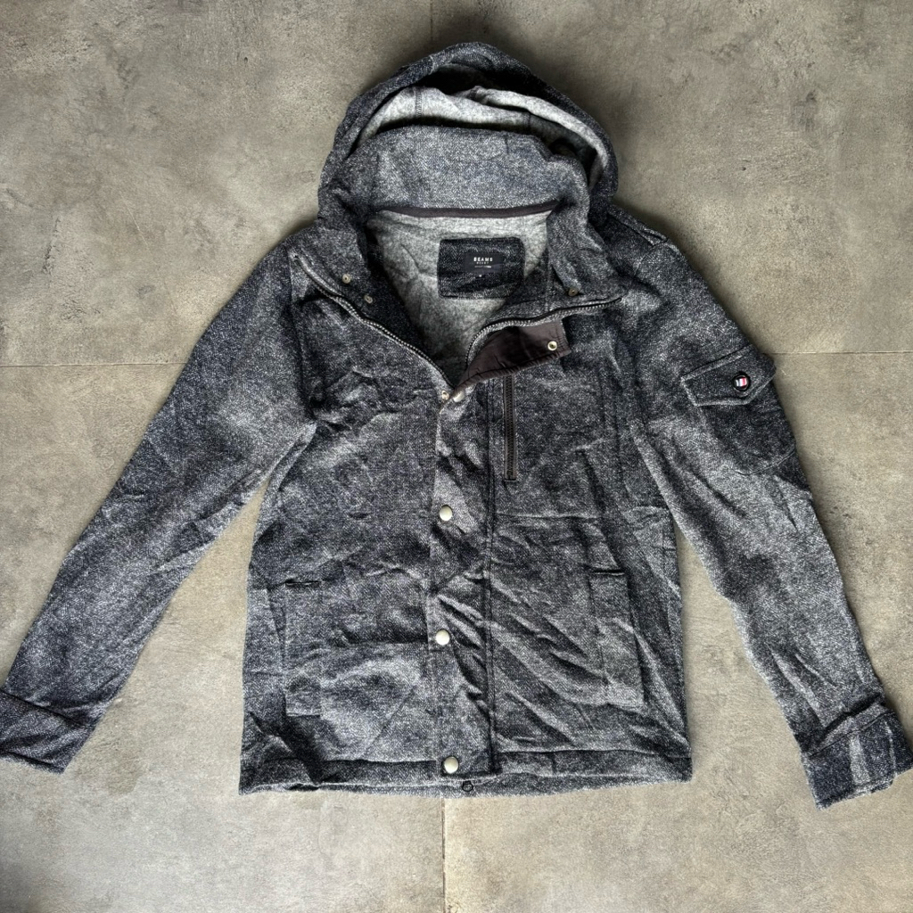 Beams เสื้อแจ็คเก็ตทําด้วยผ้าขนสัตว์ Man