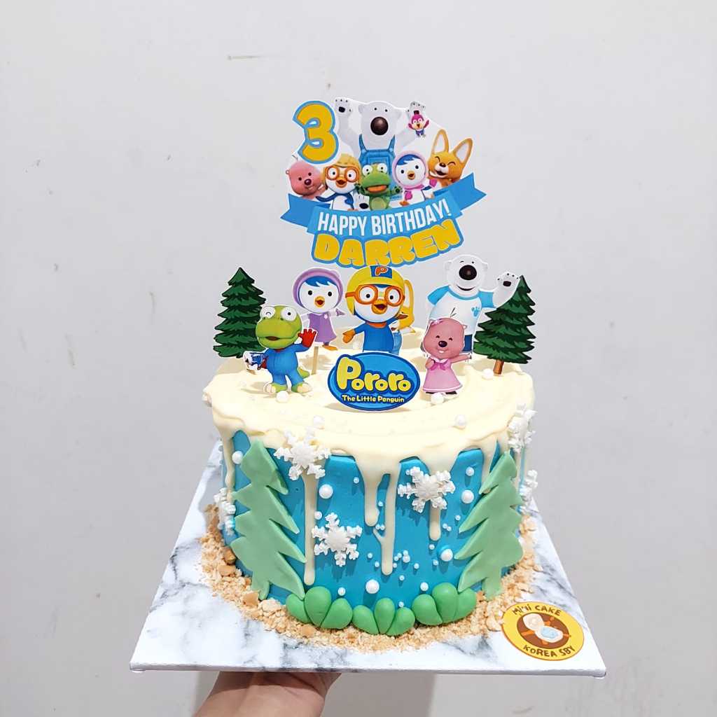 Pororo Topper // Pororo Paper Topper // Pororo ตกแต่งเค้ก // Pororo Topper แบบกําหนดเอง