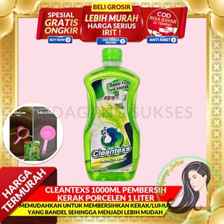 CLEANTEXS 1000ml PEMBERSIH KERAK PORCELEN 1 LITER KEMASAN TERBARU Cairan Pembersih Kerak WC Lantai Keramik Kamar Mandi Cleantax Cleantexs Cleantex