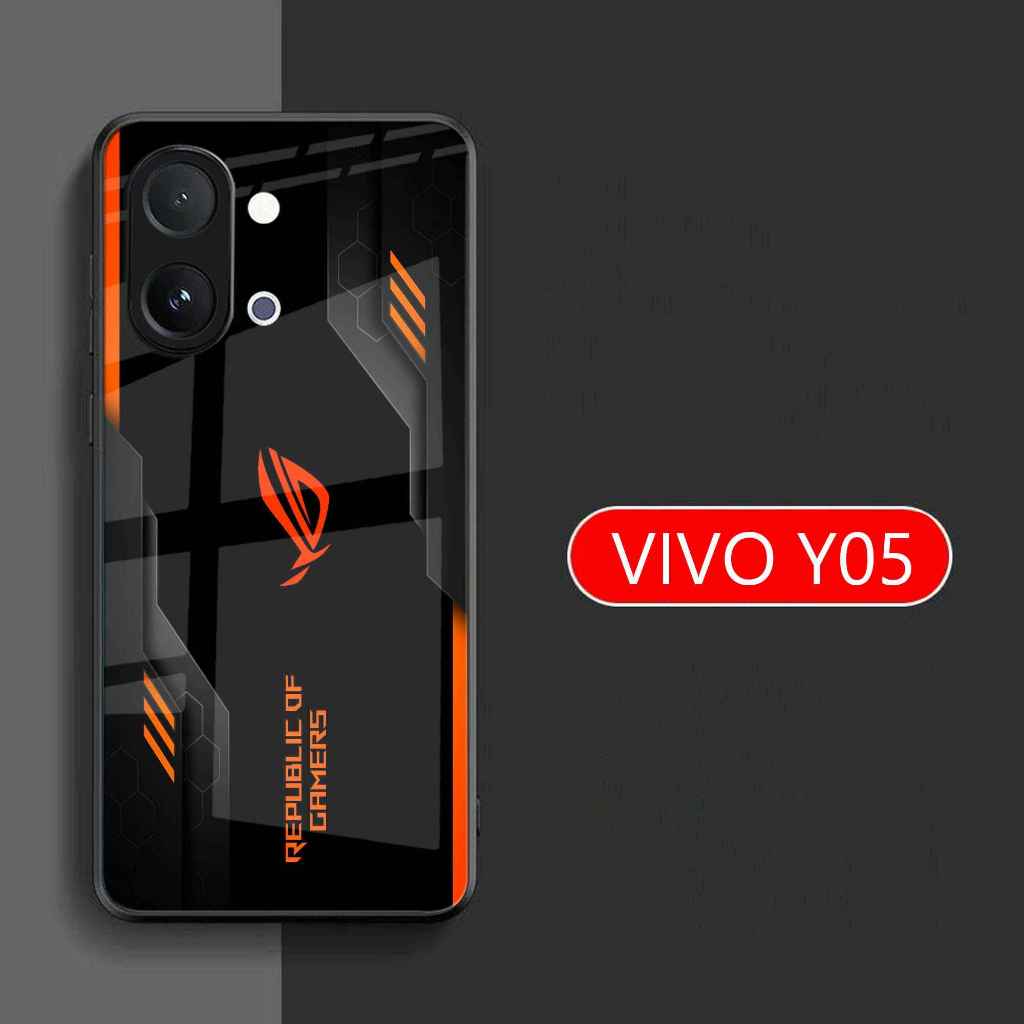 NEW VIVO Y05 Shiny Glass Softcase - Y05 HP Casing - ใหม่ล่าสุด VIVO Y05 Hanpdhone Protector - Y05 Ca