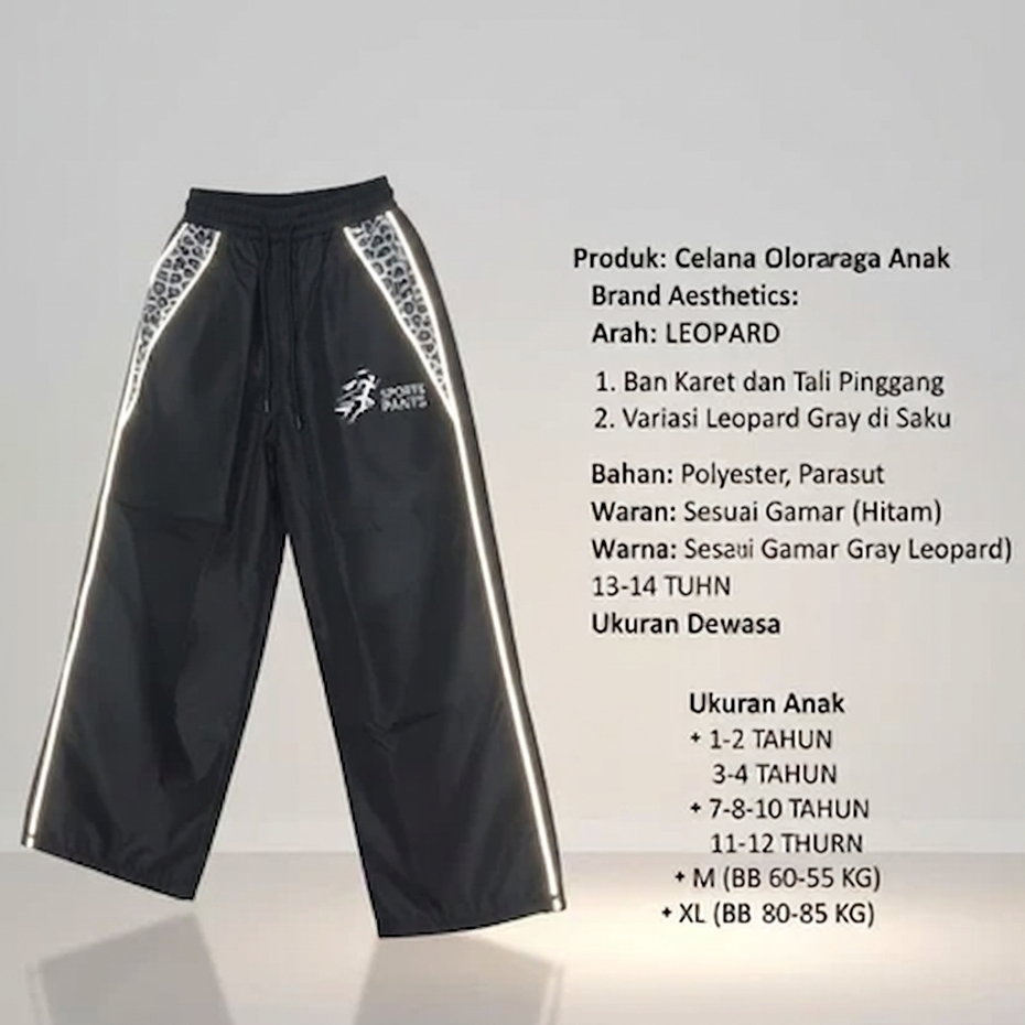 Vilmei ใหม่ MOTIF POLYESTER LEOPARD BAGGY PANTS BAGGY PANTS MOTIF 2026