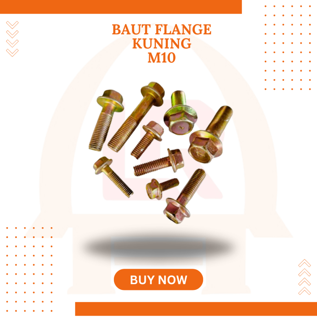5 ชิ้น M10 FLANGE BOLT/QUALITY M10 FLANGE BOLT KEY 14