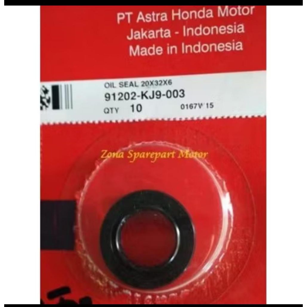 ซีลน้ํามัน AS PULLY 20x32x6 ใหม่ Beat Spacy Vario 110 125 150 Original HND 91202 KJ9 003