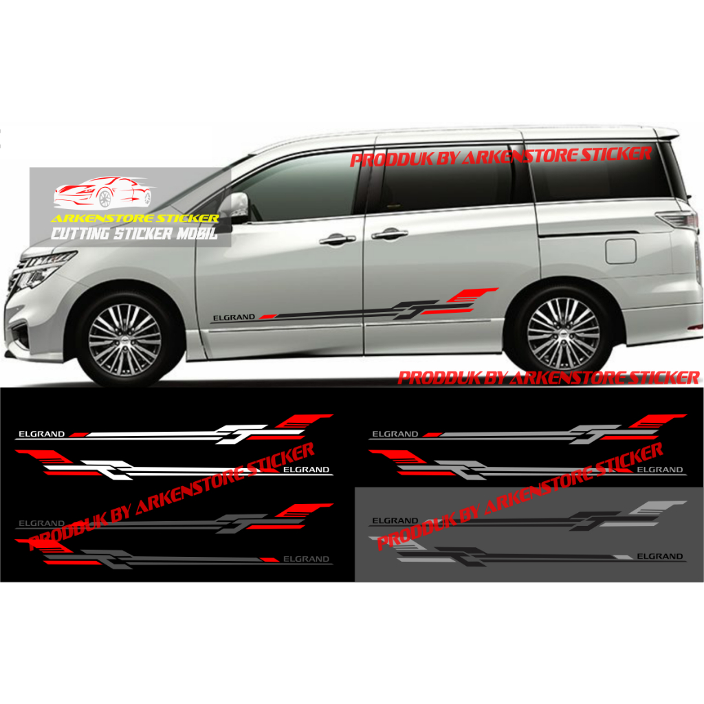 สติ๊กเกอร์ติดรถ Elgrand สติ๊กเกอร์ตัด สติ๊กเกอร์รายการสปอร์ต สําหรับรถยนต์ nissan Elgrand