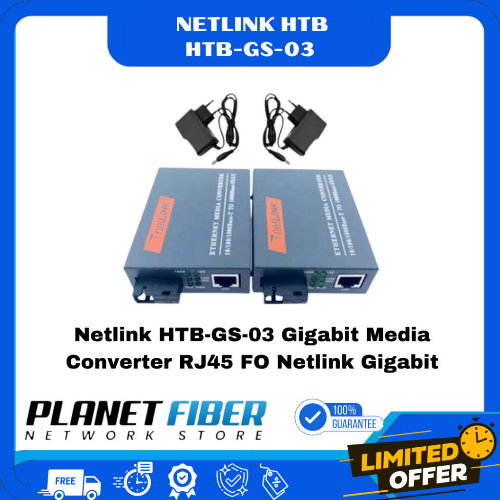 Netlink HTB-GS-03 Gigabit Media Converter RJ45 FO Netlink Gigabit