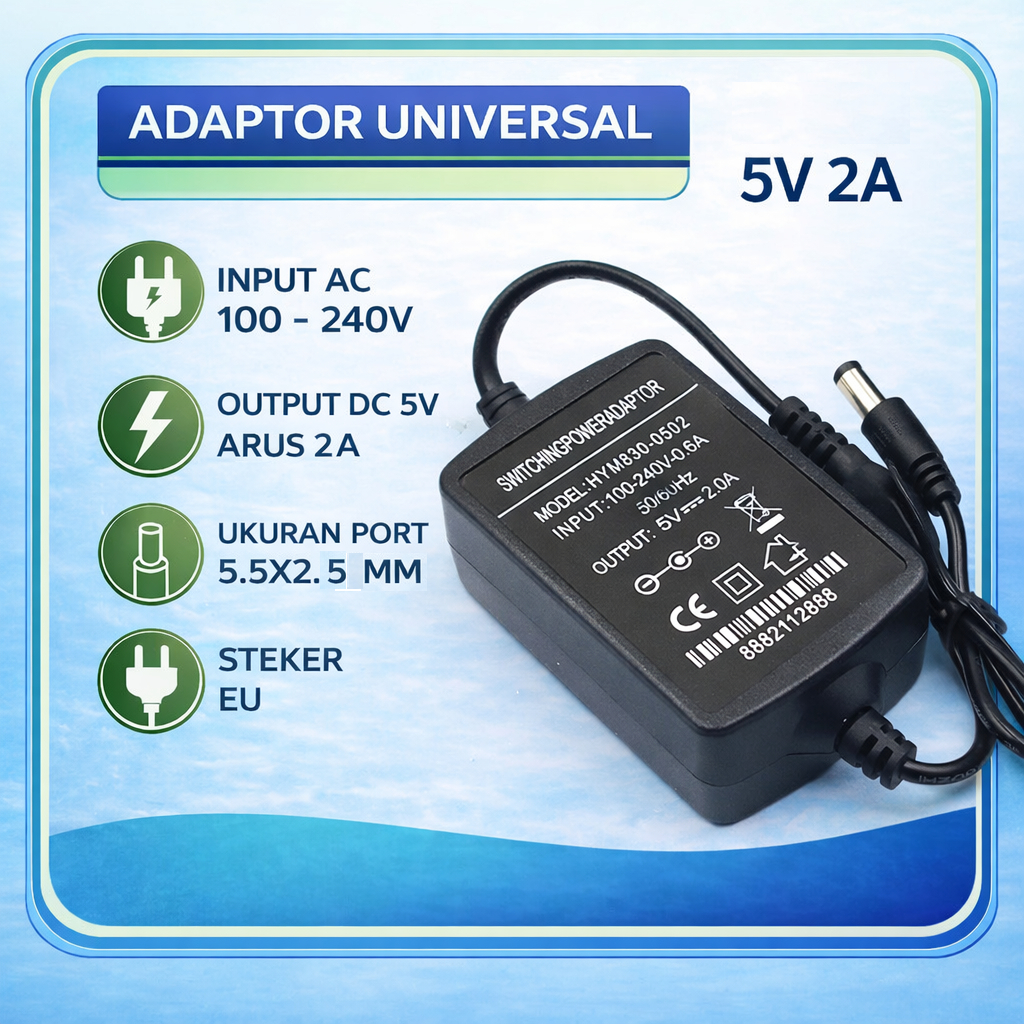 ชิ้นส่วนอะแดปเตอร์ 5V 2A ตัวแปลงสื่อ HTB 3100