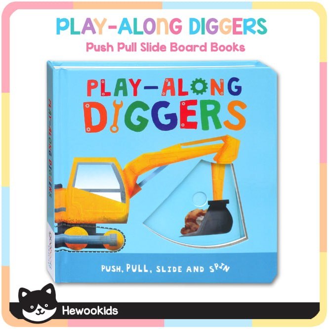 Busy Mechs Play-Along Diggers Push Pull Slide Board Books