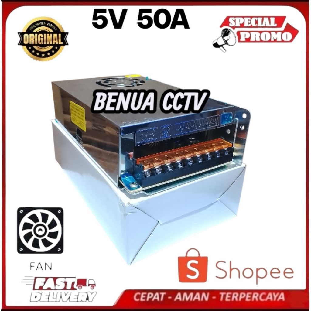 5V 50A Power Supply Transformer Adapter 50A 5V Best Pure PSU แผงโมดูล LED/วิ่งข้อความโมดูล