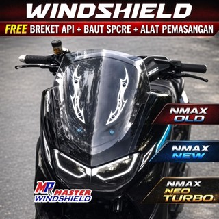 visor Windshield + garnis + baut + obeng Sepaket NMAX new  Standar Cyborg Bening Nmax New Old TEBAL 3MM-4MM-5Mm 4in1 (GARANSI PECAH) + (GARANSI PERSISI)