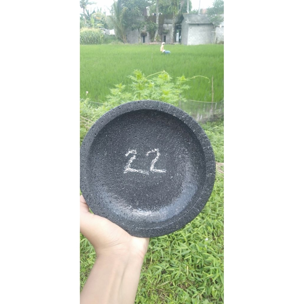 ORIGINAL STONE MORTAR 21-22CM DIAMETER หนึ่งชุดกระเป๋า