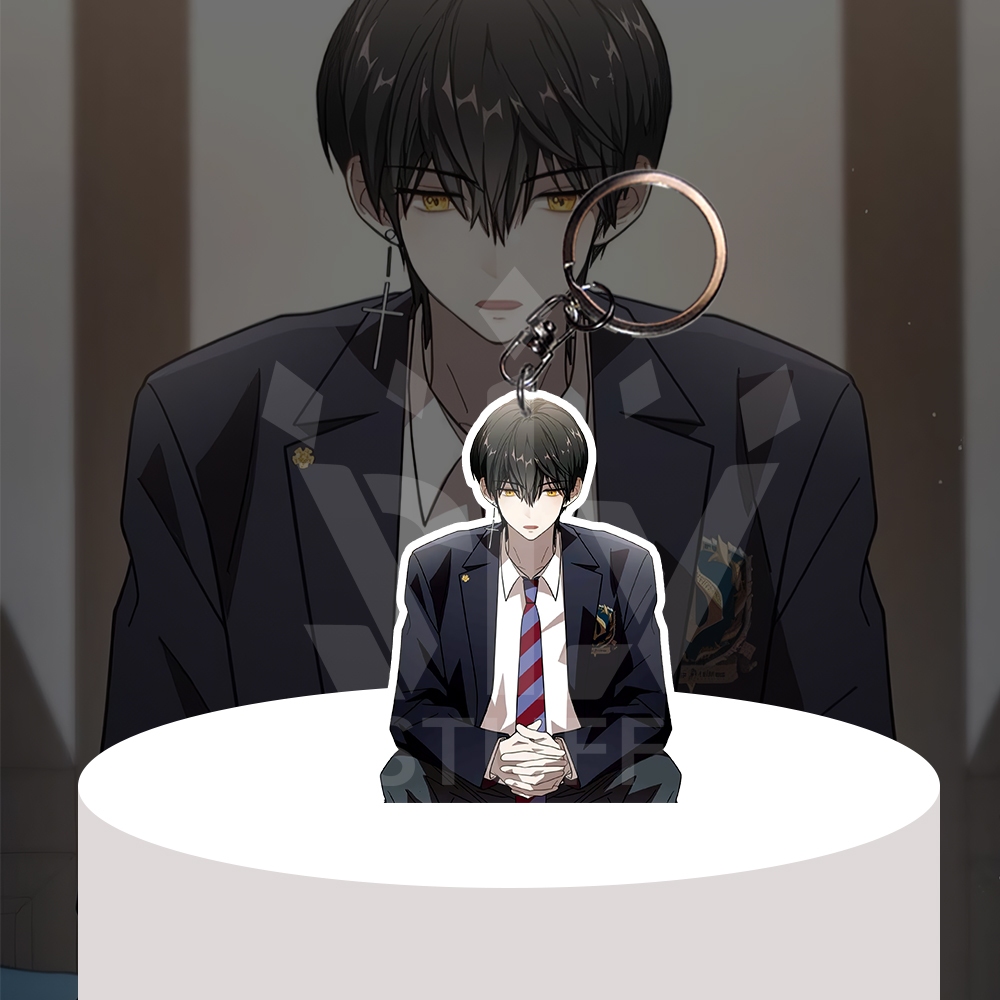 HP GANTUNGAN Manhwa Webon พวงกุญแจ Dark Moon / พวงกุญแจโทรศัพท์มือถือ - Heli - พวงกุญแจอะคริลิค - พว