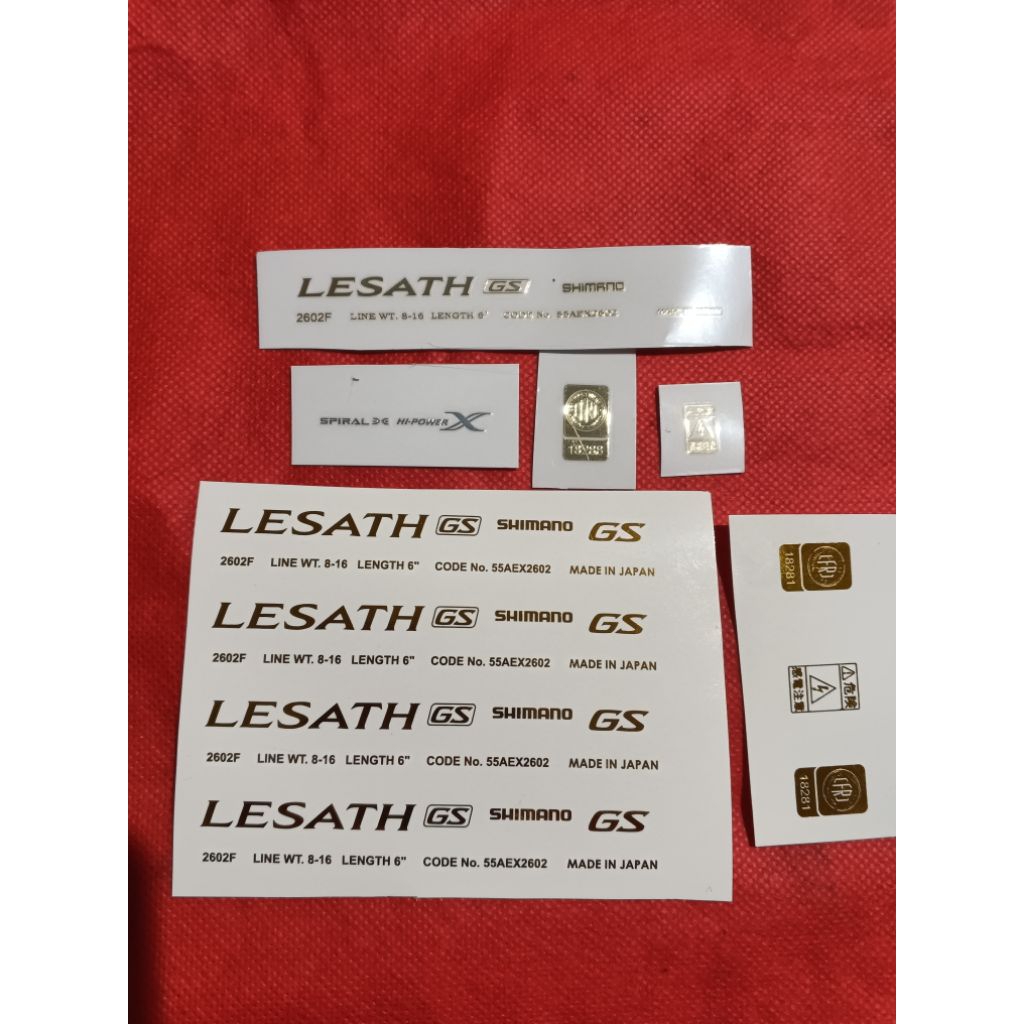 สติ๊กเกอร์เปียกและแห้งแบบกําหนดเองสําหรับ Lesath GS / คันเบ็ดสีเทา