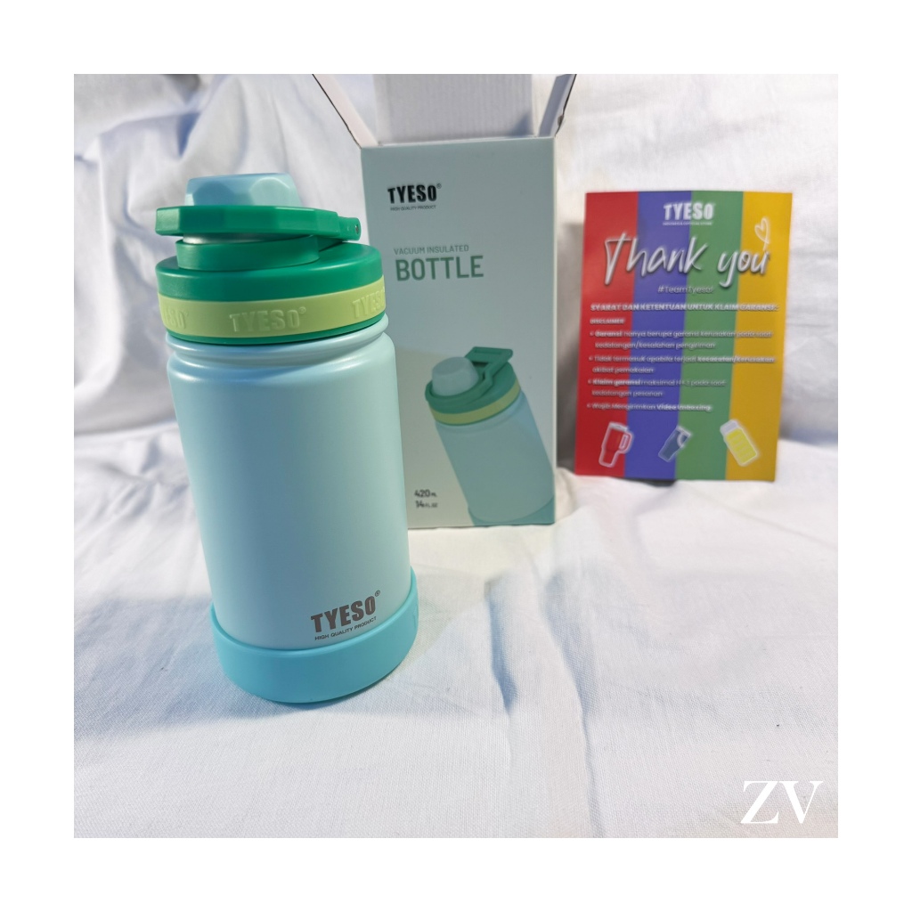 PRELOVED: TYSO TUMBLER VACUUM INSULATED ขวดดื่ม 420 มล. TS-01055_สีเขียว