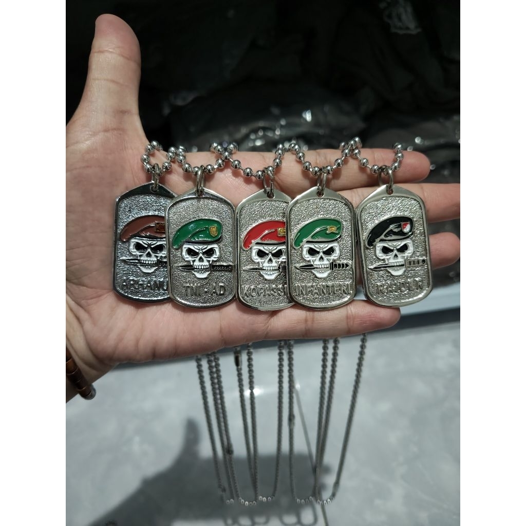 Kopasus Skull, arhanud,raider, infanteri, TNI ad Skull สร้อยคอผู้ชาย
