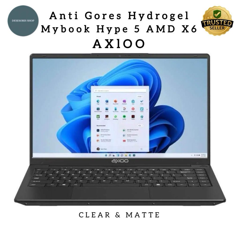 ป้องกันรอยขีดข่วน Axioo Hype 5 AMD X6 Hydrogel ปกป้องหน้าจอแล็ปท็อป