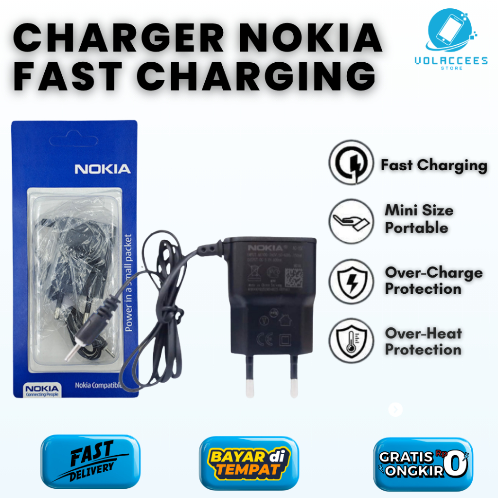 TC CHARGER BATOK CHARGER NOKIA N70 N95 AC-15E ต้นฉบับ