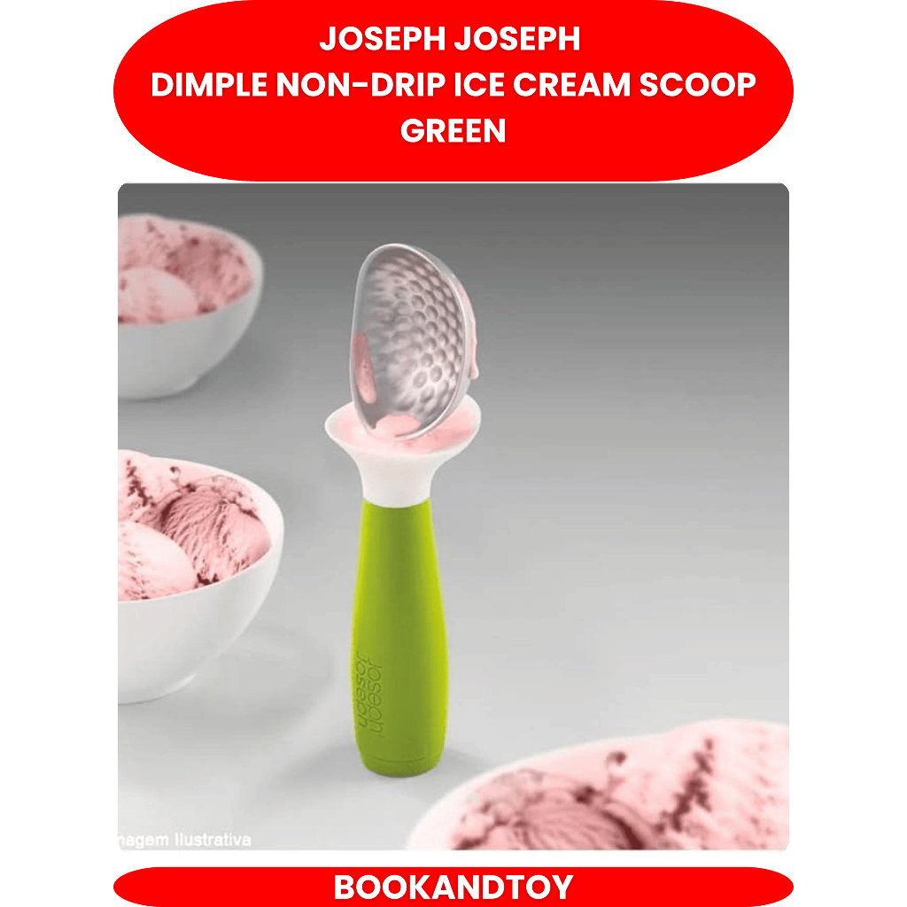 HIJAU Joseph Joseph Green Dimple Ice Cream Scoop Non-Drip Ice Cream Scoop สีเขียว