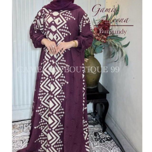 GAMIS ADELA BURGUNDY REJECT โดย CAMELLIA BOUTIQUE