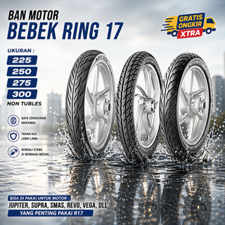 Ban Motor Bebek Supra Smash Jupiter Ukuran Dapat Dipilih 250 , 275 Ring 17