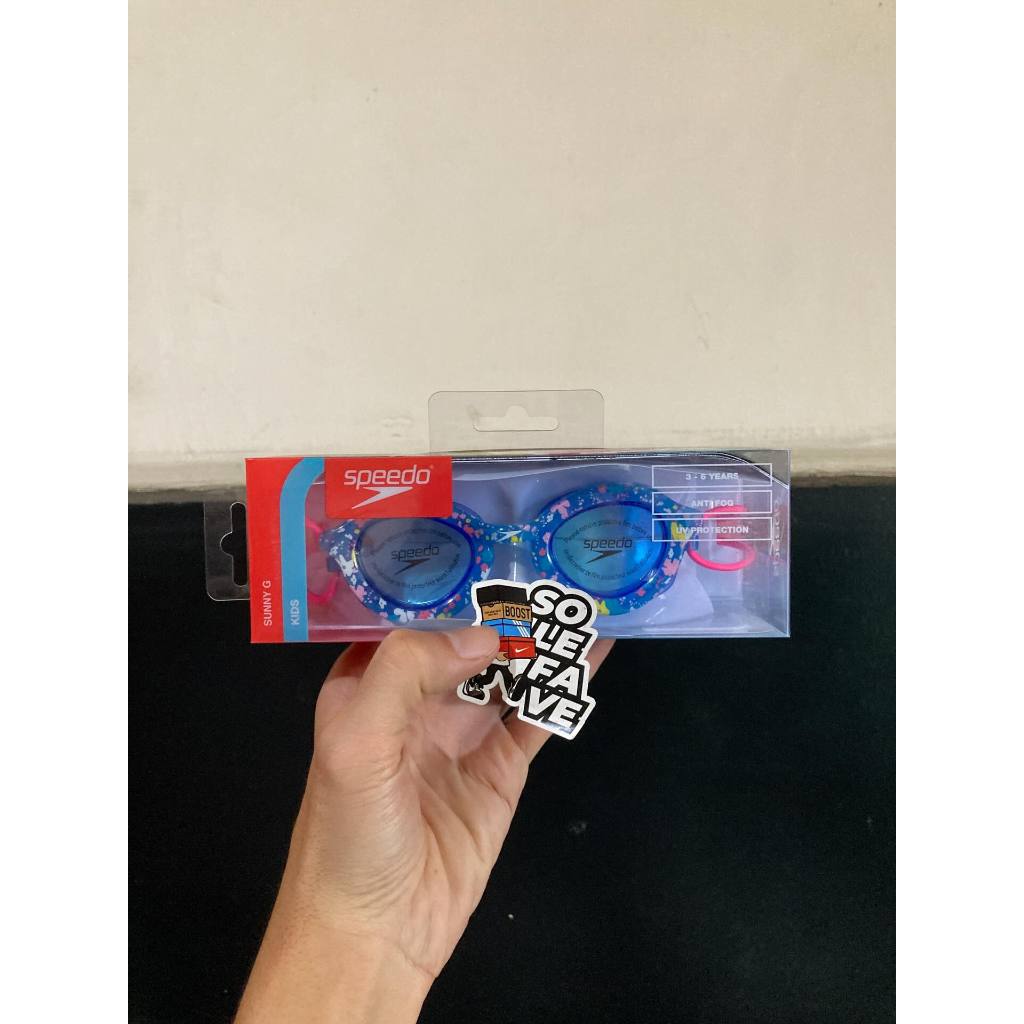 MATA SPEEDO SUNNY G KIDS Blue Pink ORIGINAL SWIMMING GOGGLES