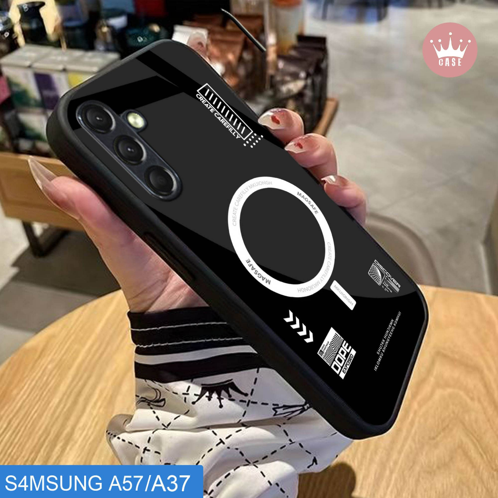 SAMSUNG A57 A37 Glass Softcase - เคสมือถือ - SAMSUNG A57 A37 -S85-