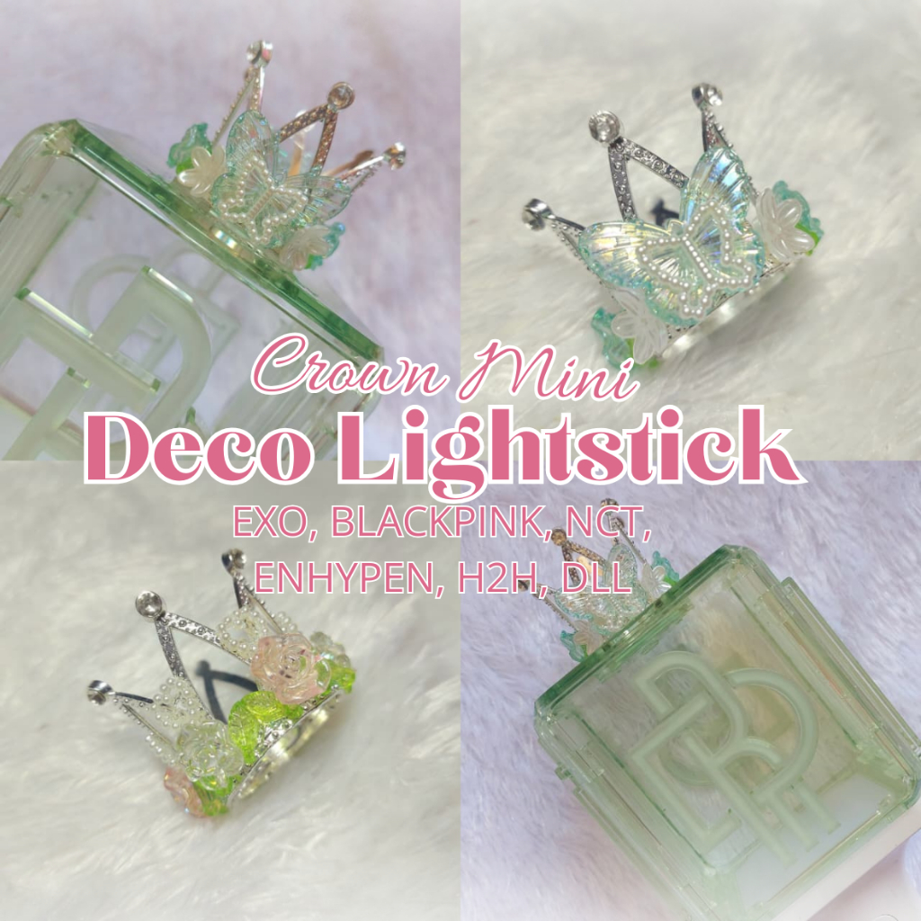 (SMALL) Mini Crown Deco Lightstick Kpop Crown LS Custom ตกแต่ง Request NCT WAYV SEVENTEEN TREASURE E