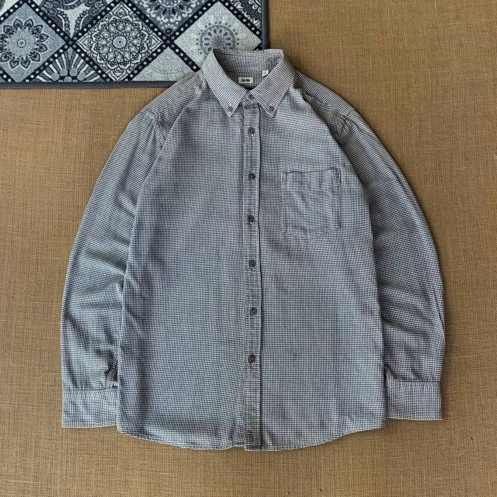 KEMEJA Uniii Flannel Shirt ไซส์ L ของแท้ 100% 240426Nn