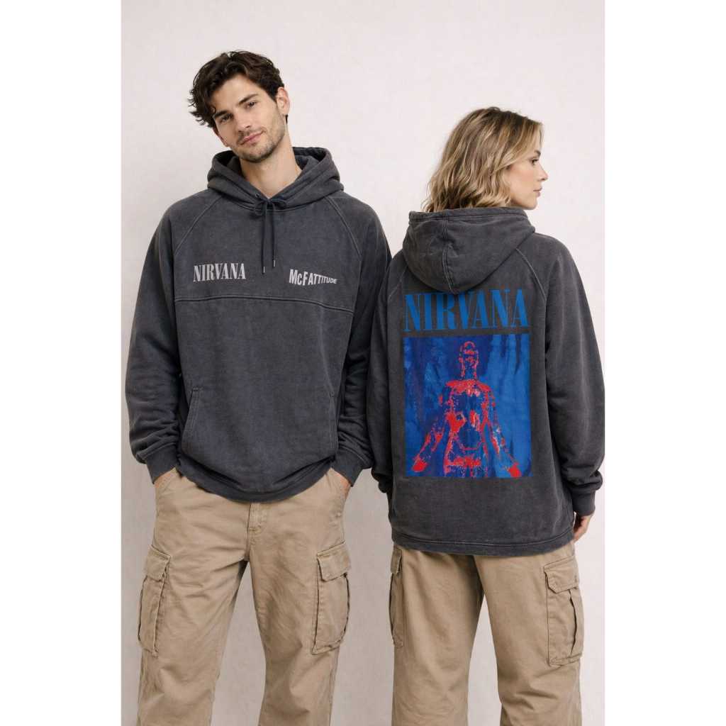 เสื้อฮู้ด Oversize Wash Mc.F supply co Nirvana