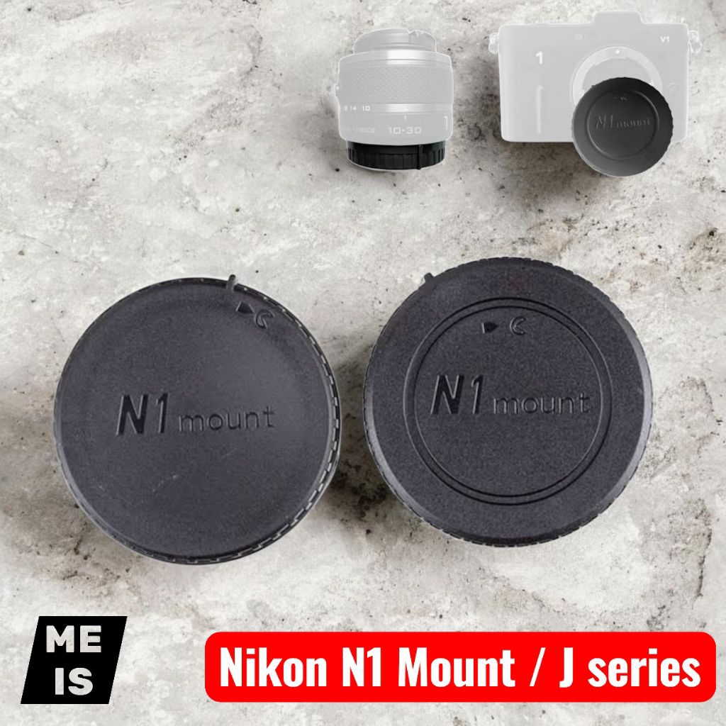 1 ชุดด้านหลังหมวก Nikon N1 สําหรับ J1 J2 J3 J4 J5 S1 AW1 V1 V2 V3 - 1 N1 Mount - Body & ฝาครอบเลนส์ด