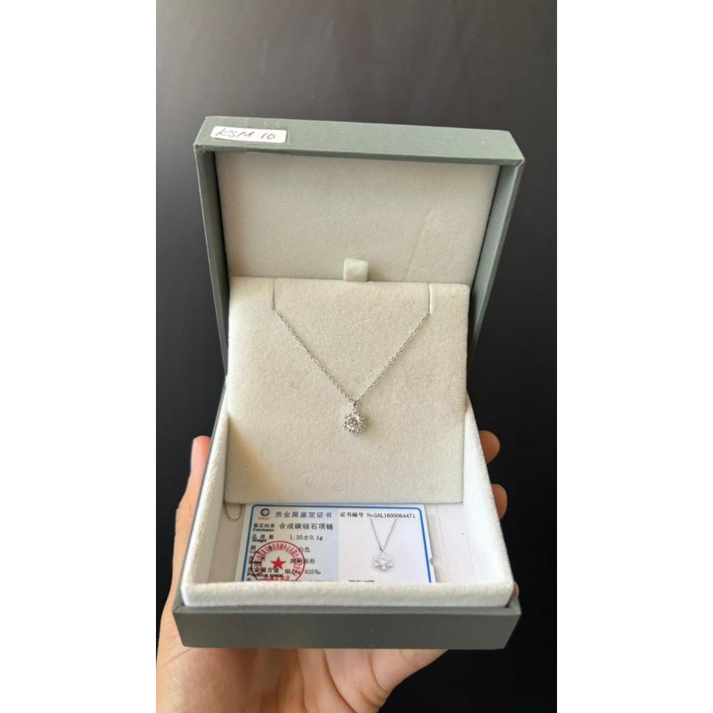 สร้อยคอเงิน Moissanite ( KSM 31 ) 0.5ct