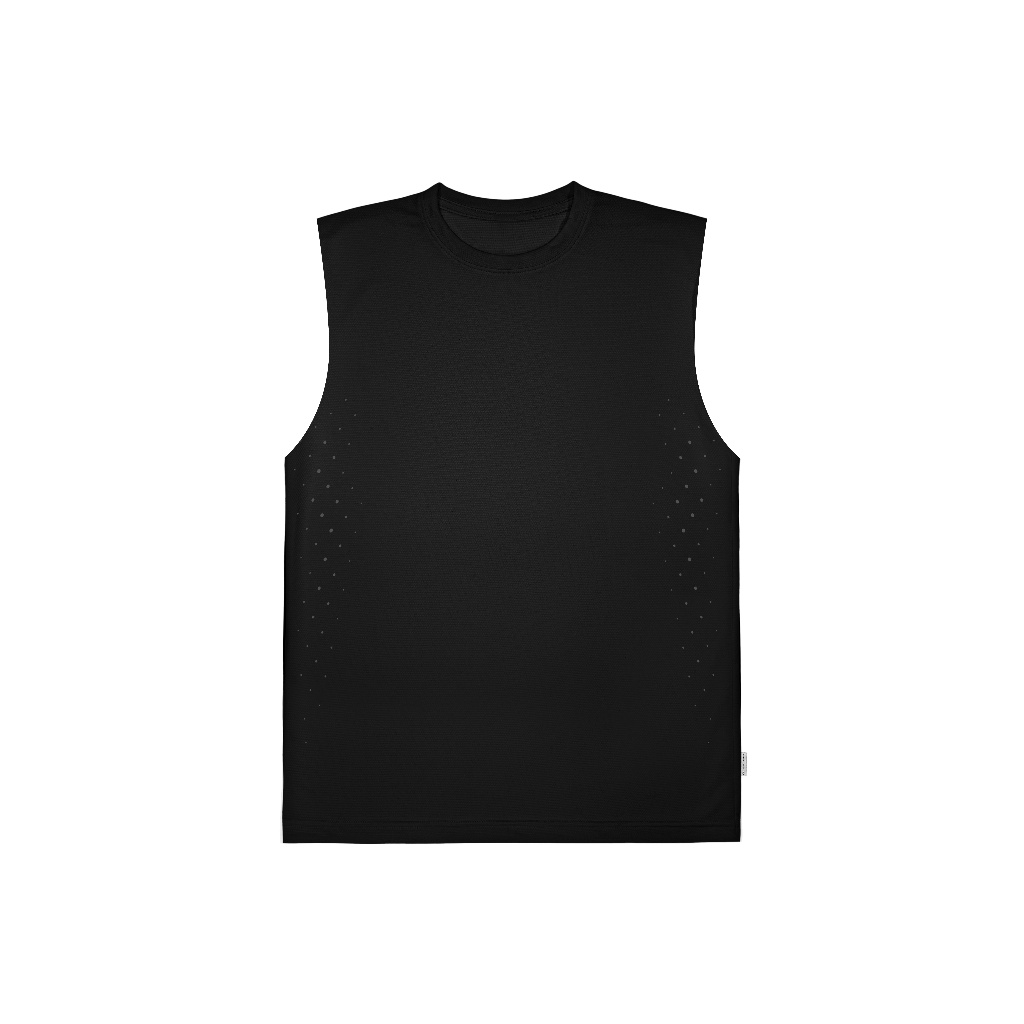 HLWN Running Unisex Muscle Jersey สีดํา - พื้นฐาน