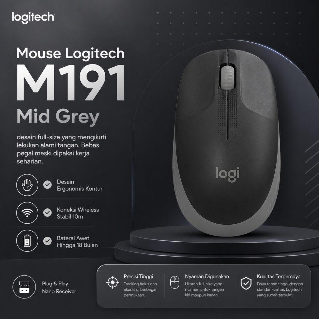 คีย์บอร์ดและเมาส์ USB ไร้สาย Logitech - Preloved