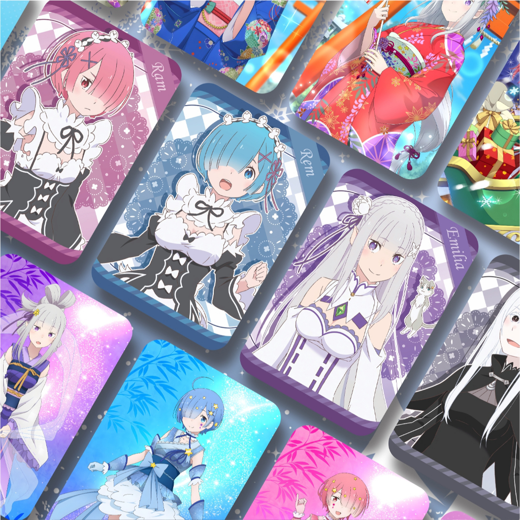 Re Zero ReZero PC อะนิเมะ Photocard Collection Set