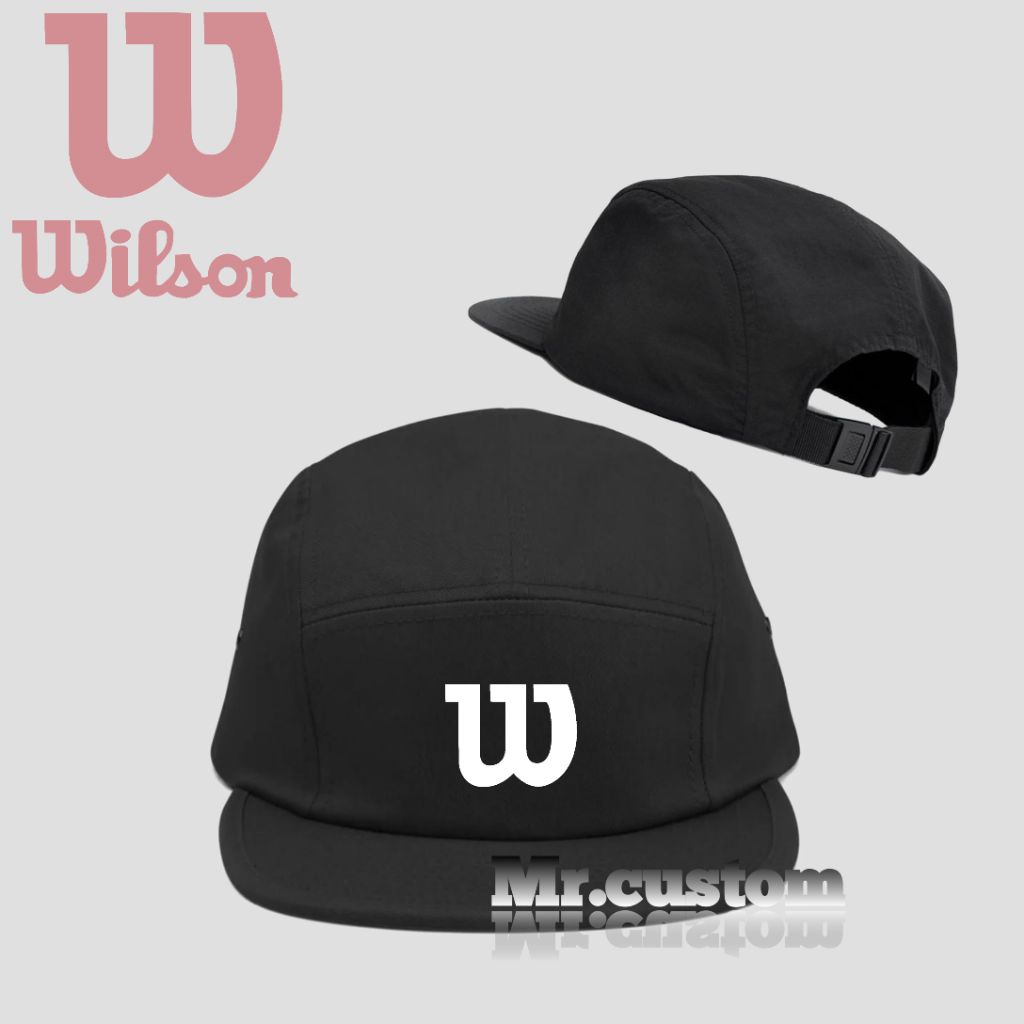 Wilson Logo/Five Panel Casual 5-Panel Hat สําหรับผู้ชายและผู้หญิง