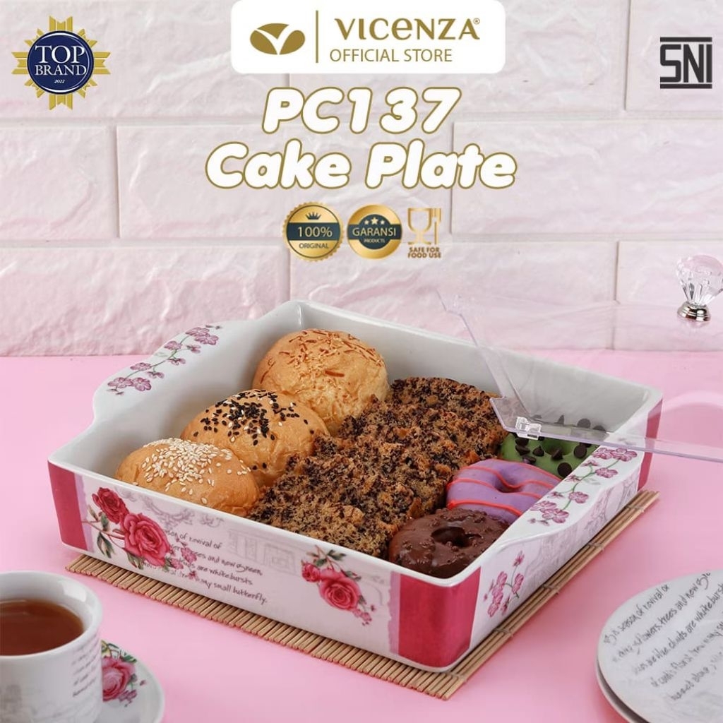 Vicenza ที่วางเค้กทรงสี่เหลี่ยม PC 137