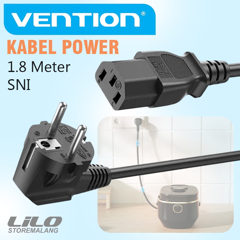3 Pin AC 220V CPU สายไฟหม้อหุงข้าว Magic Com 1.8 เมตร VENTION L428
