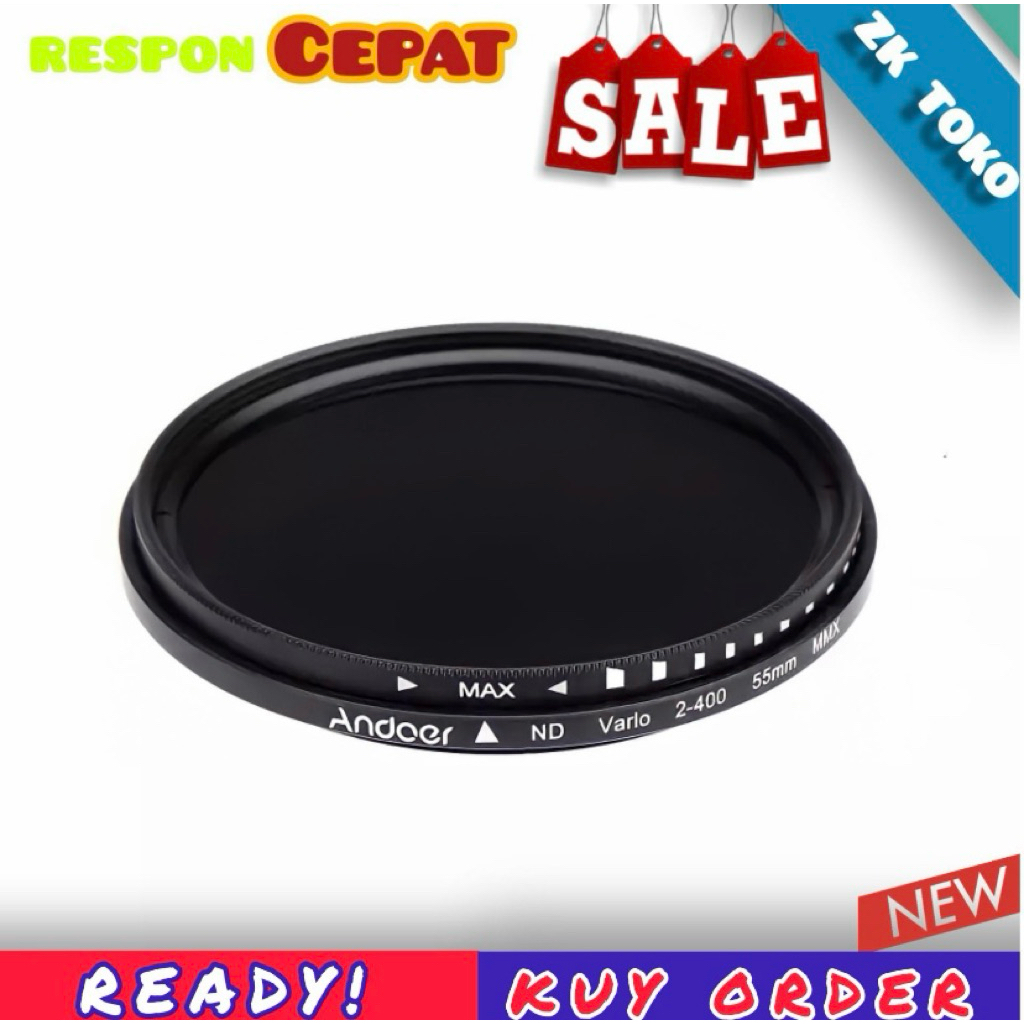 Andoer 55Mm ND Fader Neutral Filter ND 2 TO ND 400 ND 2-400 Variable