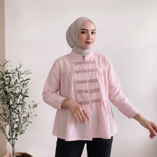 SASMITA Blouse Cheongsam Salur Lengan Panjang