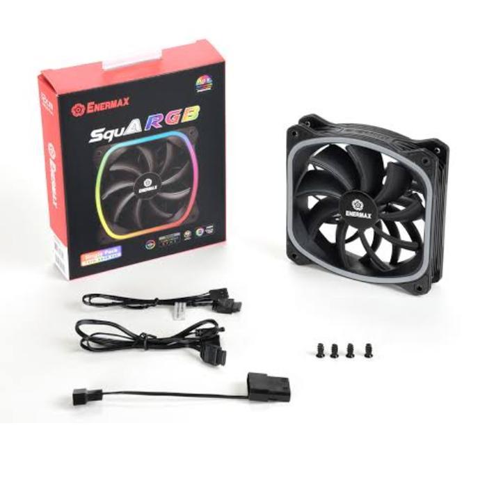 ENERMAX SquA RGB แพ็คเดี่ยว 12 ซม. พร้อมคอนโทรลเลอร์ UCSQARGB12P SG