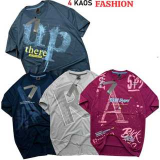 PAKET HEMAT 4 KAOS DISTRO SIMPEL FASHION DEWASA SIZE M-XXL MOTIF OBLONG PENDEK BAHAN KATUN NYAMAN