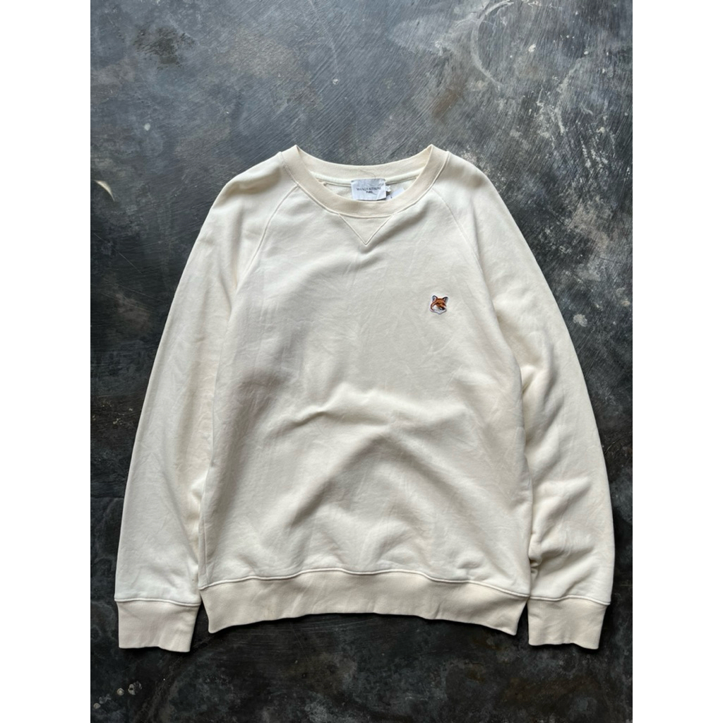 MAISON KITSUNE เสื้อสเวตเตอร์แพทช์หัวจิ้งจอก