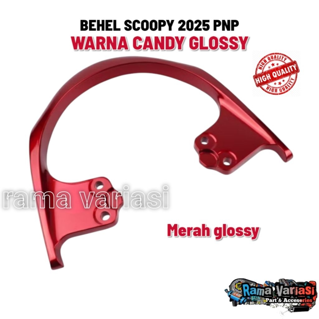 Scoopy 2025-2026 Behel Scoopy เบาะหลัง Planer Begel Candy สีมันเงา