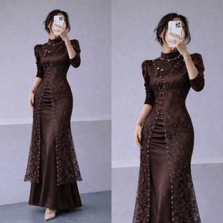 Aurora Gamis Modern Baju Kondangan Elegan Dress Wisuda Pesta Lebaran Pernikahan Lamaran Tunangan