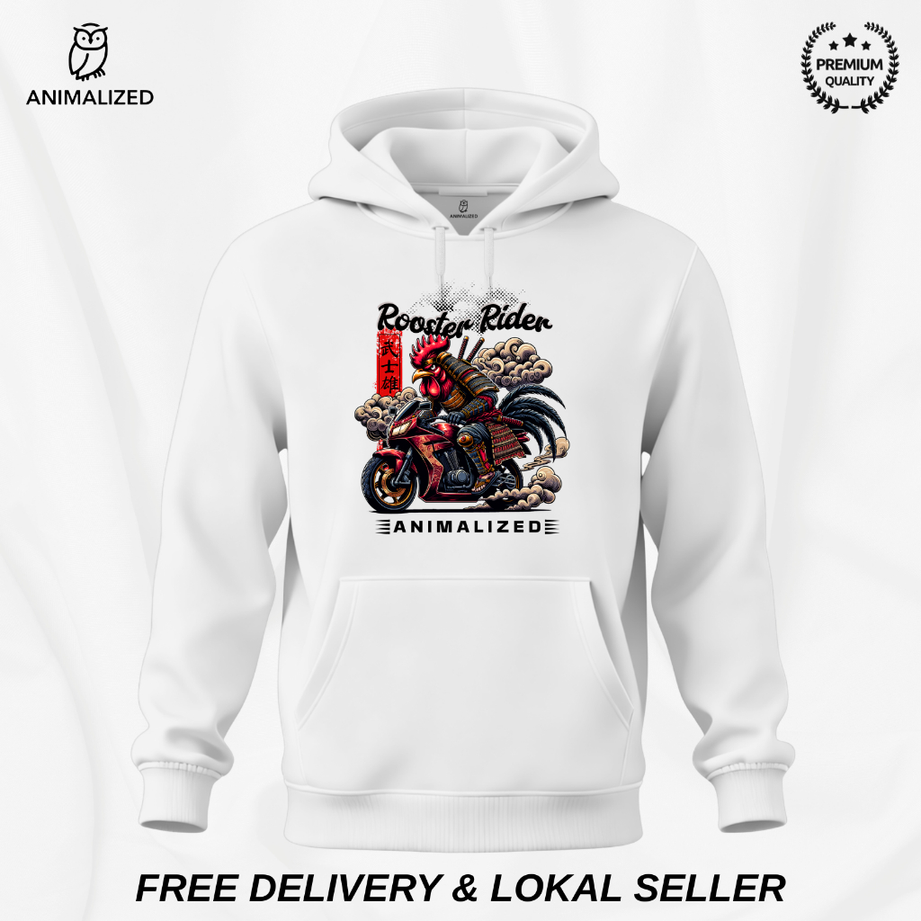 เสื้อกันหนาวมีฮู้ด Rooster Rider Rooster ของ Animalized
