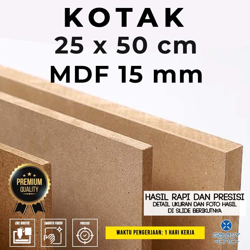 กล่อง 25 x 50 ซม. - MDF 15 มม. - กระดานไม้ MDF