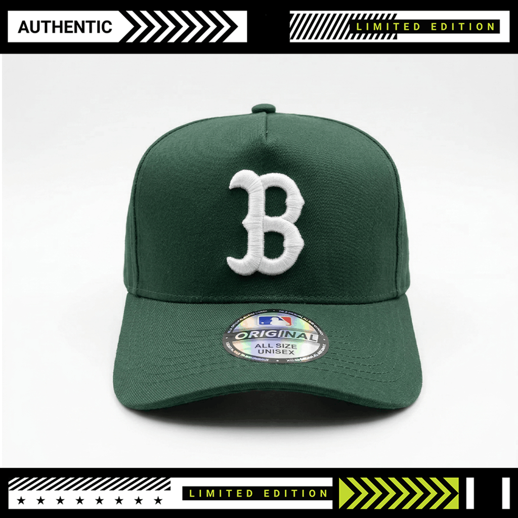 HIJAU White B Logo Baseball Bottle Green Material - 9Forty A-Frame