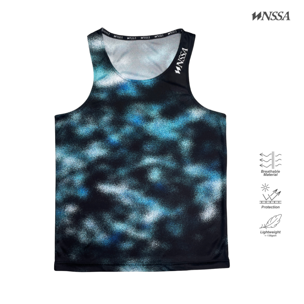 Race Nature Jersey เสื้อกล้าม - สีฟ้า - เสื้อยืดผู้ชายและผู้หญิง - เครื่องแต่งกายแห่งชาติ ABCC